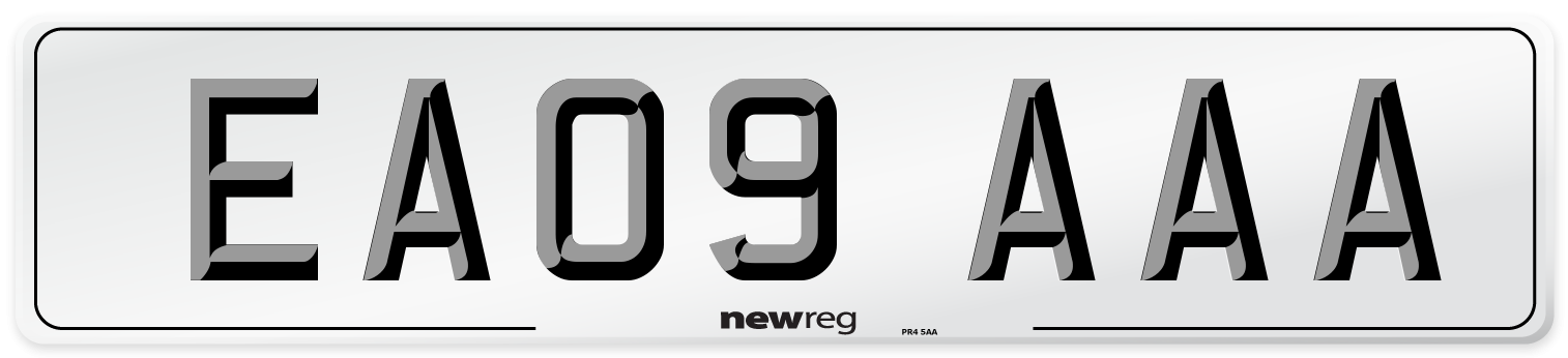 EA09 AAA Number Plate from New Reg